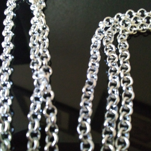 3 Pack - New 32" Silver Plated Rolo Chain Necklace - Picture 3 of 5
